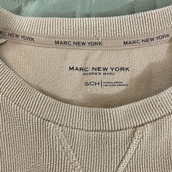 Marc New York tan beige neutral super soft and cozy sweatshirt - Picture 3 of 10